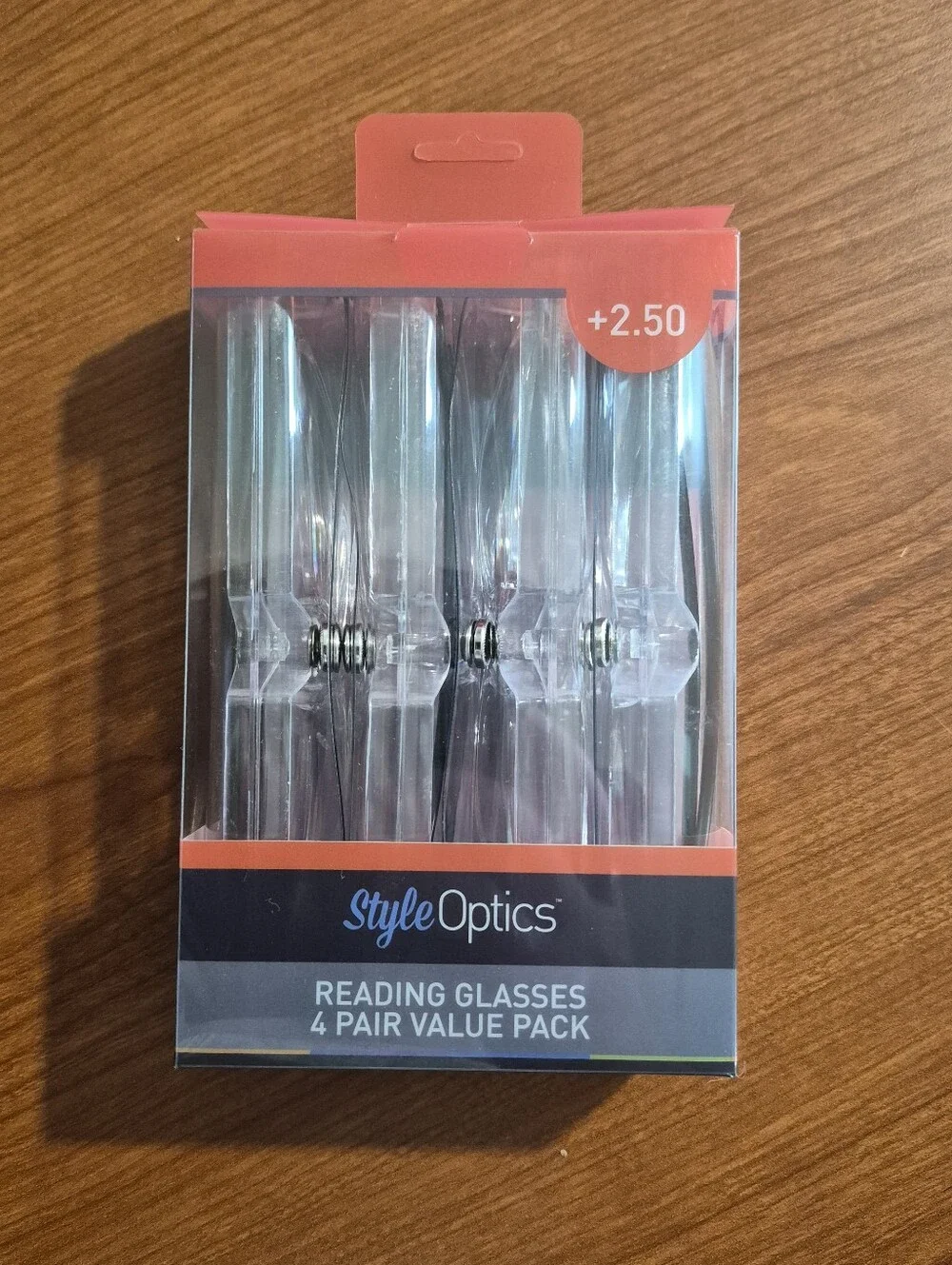 4 NEW +2.50 Reading Glasses w/Cases Browns Black Clear Style Optics